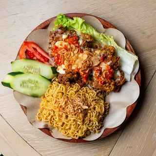 Smashed Chicken Noodle Mozza