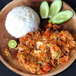 Smashed Chicken Rice