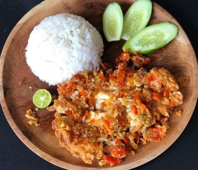 Smashed Chicken Rice